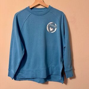 NWOT Burgtec Bicycle Hardware Co. blue graphic sweatshirt Size XS